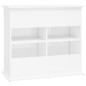 vidaXL Soporte de acuario madera ingeniería blanco brillo 81x36x73 cm vidaXL Soporte de acuario madera ingeniería blanco brillo 81x36x73 cm