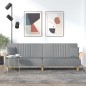 vidaXL Sofá cama con reposabrazos tela gris claro vidaXL Sofá cama con reposabrazos tela gris claro