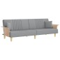 vidaXL Sofá cama con reposabrazos tela gris claro vidaXL Sofá cama con reposabrazos tela gris claro