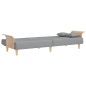 vidaXL Sofá cama con reposabrazos tela gris claro vidaXL Sofá cama con reposabrazos tela gris claro