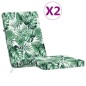 vidaXL Cojines para tumbona 2 uds tela Oxford estampado de hojas vidaXL Cojines para tumbona 2 uds tela Oxford estampado de hojas