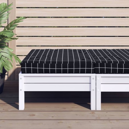 vidaXL Cojín para palés tela Oxford a cuadros negro 60x60x8 cm