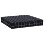 vidaXL Cojín para palés tela Oxford a cuadros negro 60x60x8 cm vidaXL Cojín para palés tela Oxford a cuadros negro 60x60x8 cm