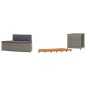 vidaXL Borde bañera hidromasaje madera acacia y ratán sintético gris vidaXL Borde bañera hidromasaje madera acacia y ratán sintético gris