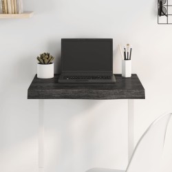 vidaXL Tablero mesa madera roble tratada gris oscuro 60x40x(2-6) cm