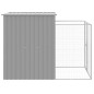 vidaXL Caseta perros corral acero galvanizado gris claro 165x251x181cm