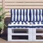 vidaXL Cojín para palés tela a rayas azul y blanco 50x40x12 cm vidaXL Cojín para palés tela a rayas azul y blanco 50x40x12 cm