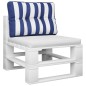vidaXL Cojín para palés tela a rayas azul y blanco 50x40x12 cm vidaXL Cojín para palés tela a rayas azul y blanco 50x40x12 cm