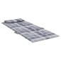 vidaXL Cojines de silla respaldo alto 2 uds tela Oxford a cuadros gris vidaXL Cojines de silla respaldo alto 2 uds tela Oxford a cuadros gris