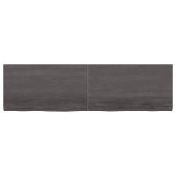 vidaXL Estante pared madera roble tratada marrón oscuro 180x50x(2-4)cm