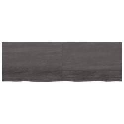 vidaXL Estante pared madera roble tratada marrón oscuro 180x60x(2-4)cm
