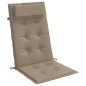 vidaXL Cojines de silla con respaldo alto 2 uds tela Oxford gris taupe vidaXL Cojines de silla con respaldo alto 2 uds tela Oxford gris taupe