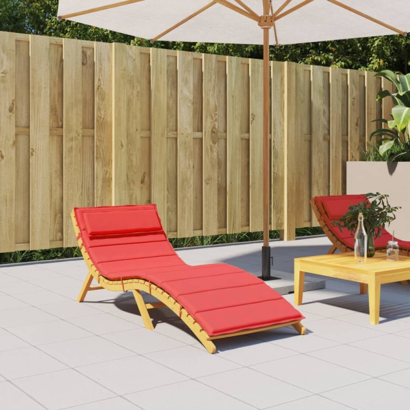vidaXL Cojín de tumbona de tela Oxford rojo 180x60x3 cm vidaXL Cojín de tumbona de tela Oxford rojo 180x60x3 cm