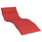 vidaXL Cojín de tumbona de tela Oxford rojo 180x60x3 cm vidaXL Cojín de tumbona de tela Oxford rojo 180x60x3 cm