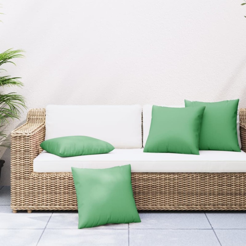 vidaXL Cojines decorativos 4 uds tela verde 40x40 cm vidaXL Cojines decorativos 4 uds tela verde 40x40 cm