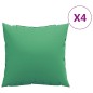 vidaXL Cojines decorativos 4 uds tela verde 40x40 cm vidaXL Cojines decorativos 4 uds tela verde 40x40 cm