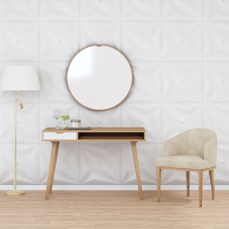 vidaXL Paneles de pared 48 uds EPS estrella blanco 50x50 cm 12 m²