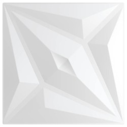 vidaXL Paneles de pared 48 uds EPS estrella blanco 50x50 cm 12 m²