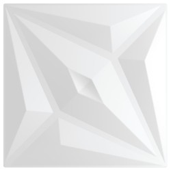 vidaXL Paneles de pared 12 uds EPS estrella blanco 50x50 cm 3 m²