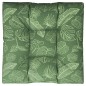 vidaXL Cojín para palés tela estampado de hojas 70x70x12 cm