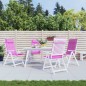 vidaXL Cojines para silla con respaldo alto 4 uds tela Oxford rosa vidaXL Cojines para silla con respaldo alto 4 uds tela Oxford rosa