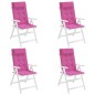 vidaXL Cojines para silla con respaldo alto 4 uds tela Oxford rosa vidaXL Cojines para silla con respaldo alto 4 uds tela Oxford rosa