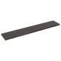vidaXL Estante pared madera roble tratada marrón oscuro 160x30x(2-4)cm vidaXL Estante pared madera roble tratada marrón oscuro 160x30x(2-4)cm
