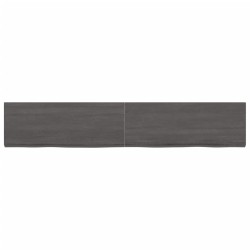 vidaXL Estante pared madera roble tratada marrón oscuro 160x30x(2-4)cm