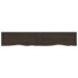 vidaXL Estante pared madera roble tratada marrón oscuro 160x30x(2-4)cm vidaXL Estante pared madera roble tratada marrón oscuro 160x30x(2-4)cm