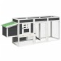 vidaXL Gallinero madera maciza de pino gris 204x50x84 cm vidaXL Gallinero madera maciza de pino gris 204x50x84 cm