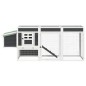 vidaXL Gallinero madera maciza de pino gris 204x50x84 cm vidaXL Gallinero madera maciza de pino gris 204x50x84 cm