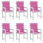vidaXL Cojines para silla con respaldo bajo 6 uds tela rosa vidaXL Cojines para silla con respaldo bajo 6 uds tela rosa