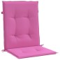 vidaXL Cojines para silla con respaldo bajo 6 uds tela rosa vidaXL Cojines para silla con respaldo bajo 6 uds tela rosa