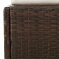 vidaXL Tumbona con toldo plegable ratán sintético marrón 200x114x128cm vidaXL Tumbona con toldo plegable ratán sintético marrón 200x114x128cm