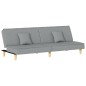 vidaXL Sofá cama tela gris claro vidaXL Sofá cama tela gris claro