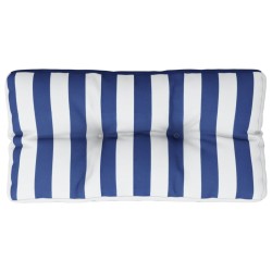 vidaXL Cojín para palés tela a rayas azul y blanco 80x40x12 cm