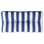 vidaXL Cojín para palés tela a rayas azul y blanco 80x40x12 cm