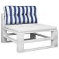 vidaXL Cojín para palés tela a rayas azul y blanco 80x40x12 cm