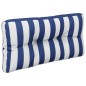 vidaXL Cojín para palés tela a rayas azul y blanco 80x40x12 cm
