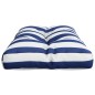 vidaXL Cojín para palés tela a rayas azul y blanco 80x40x12 cm