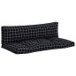 vidaXL Cojines para palés 2 piezas tela Oxford a cuadros negros vidaXL Cojines para palés 2 piezas tela Oxford a cuadros negros