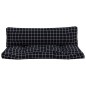 vidaXL Cojines para palés 2 piezas tela Oxford a cuadros negros vidaXL Cojines para palés 2 piezas tela Oxford a cuadros negros