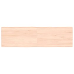 vidaXL Tablero de mesa madera maciza borde natural 140x40x(2-4) cm