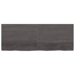 vidaXL Estante pared madera roble tratada marrón oscuro 160x60x(2-6)cm