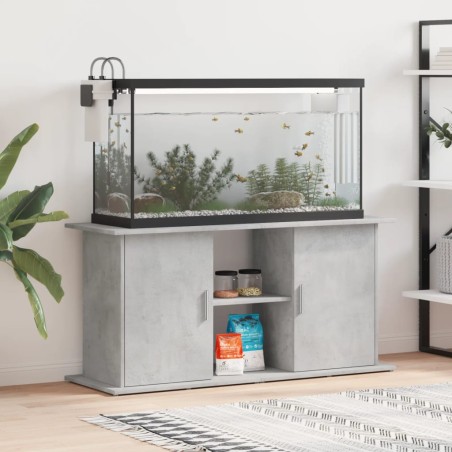 vidaXL Soporte de acuario madera ingeniería gris hormigón 121x41x58 cm