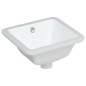 vidaXL Lavabo de baño rectangular cerámica blanco 30,5x27x14 cm