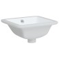 vidaXL Lavabo de baño rectangular cerámica blanco 30,5x27x14 cm