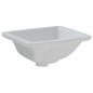 vidaXL Lavabo de baño rectangular cerámica blanco 30,5x27x14 cm
