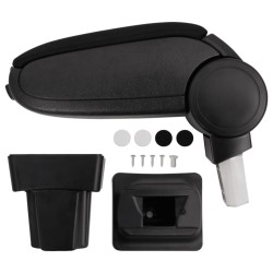 vidaXL Reposabrazos para coche ABS negro 11,5x32x(30-50) cm