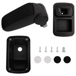 vidaXL Reposabrazos para coche ABS negro 14x33x(30-45,5) cm